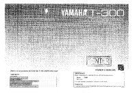 Yamaha T-300 - Owners Manual